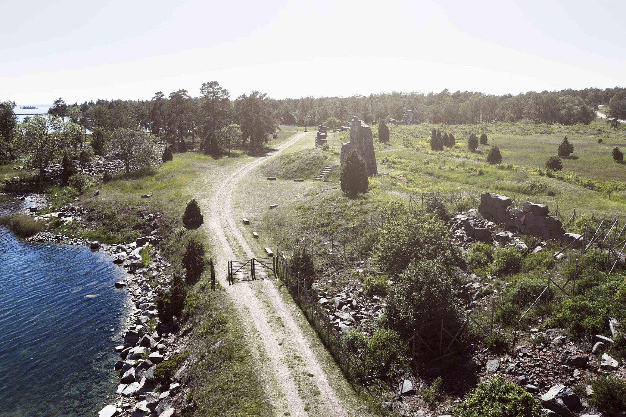 Bommarsund vag hav strand